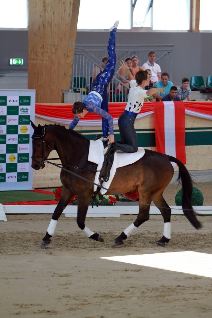 Andrew McLachlan and Rebecca Norval taking the silver medal at the Junior European Championships in 2013 with their ‘Singing in the Rain’ freestyle