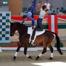 Andrew McLachlan and Rebecca Norval taking the silver medal at the Junior European Championships in 2013 with their ‘Singing in the Rain’ freestyle